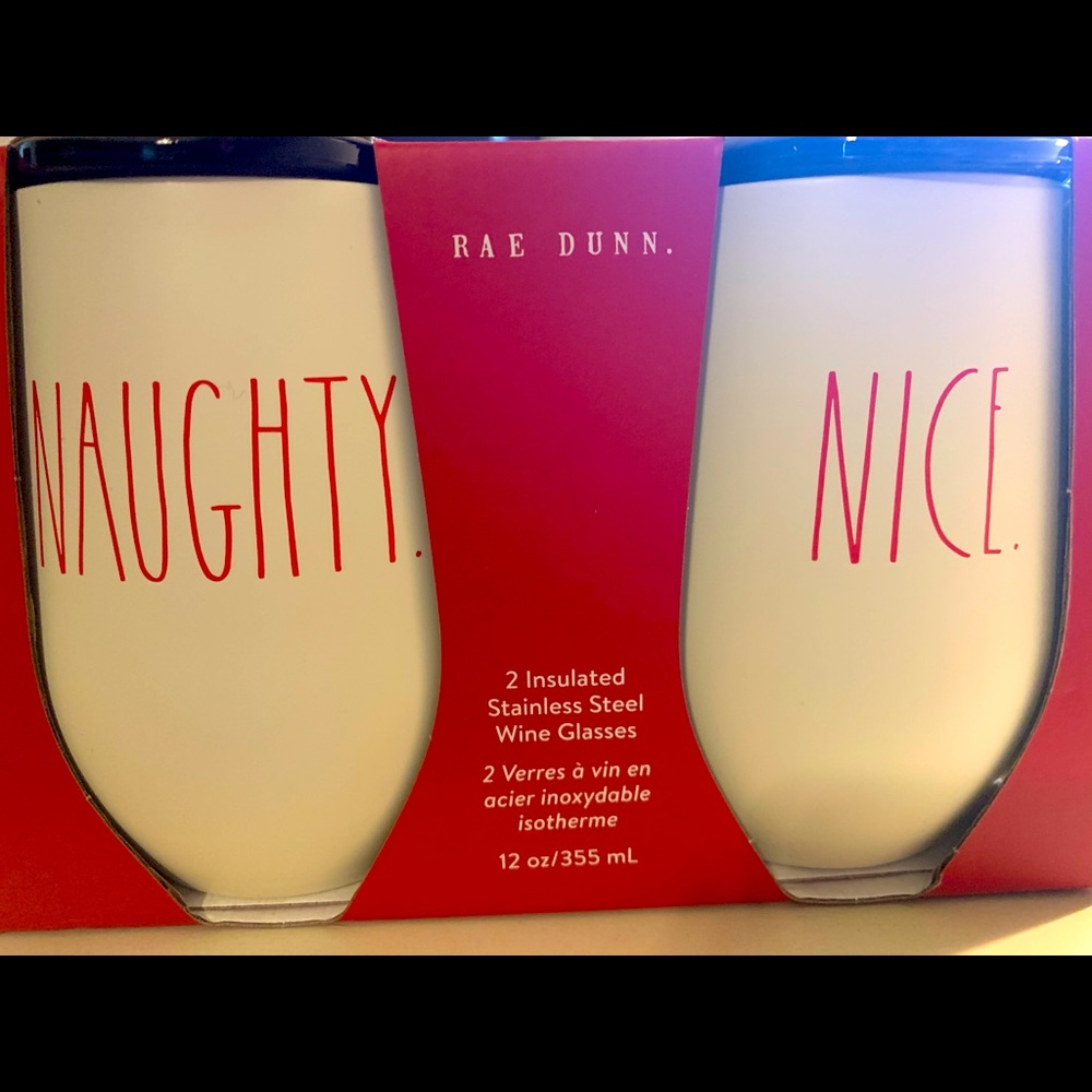 Rae Dunn Stainless Steel Wine Glass Set